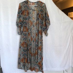 Beautiful orange and blue summer kimono ✨✨✨